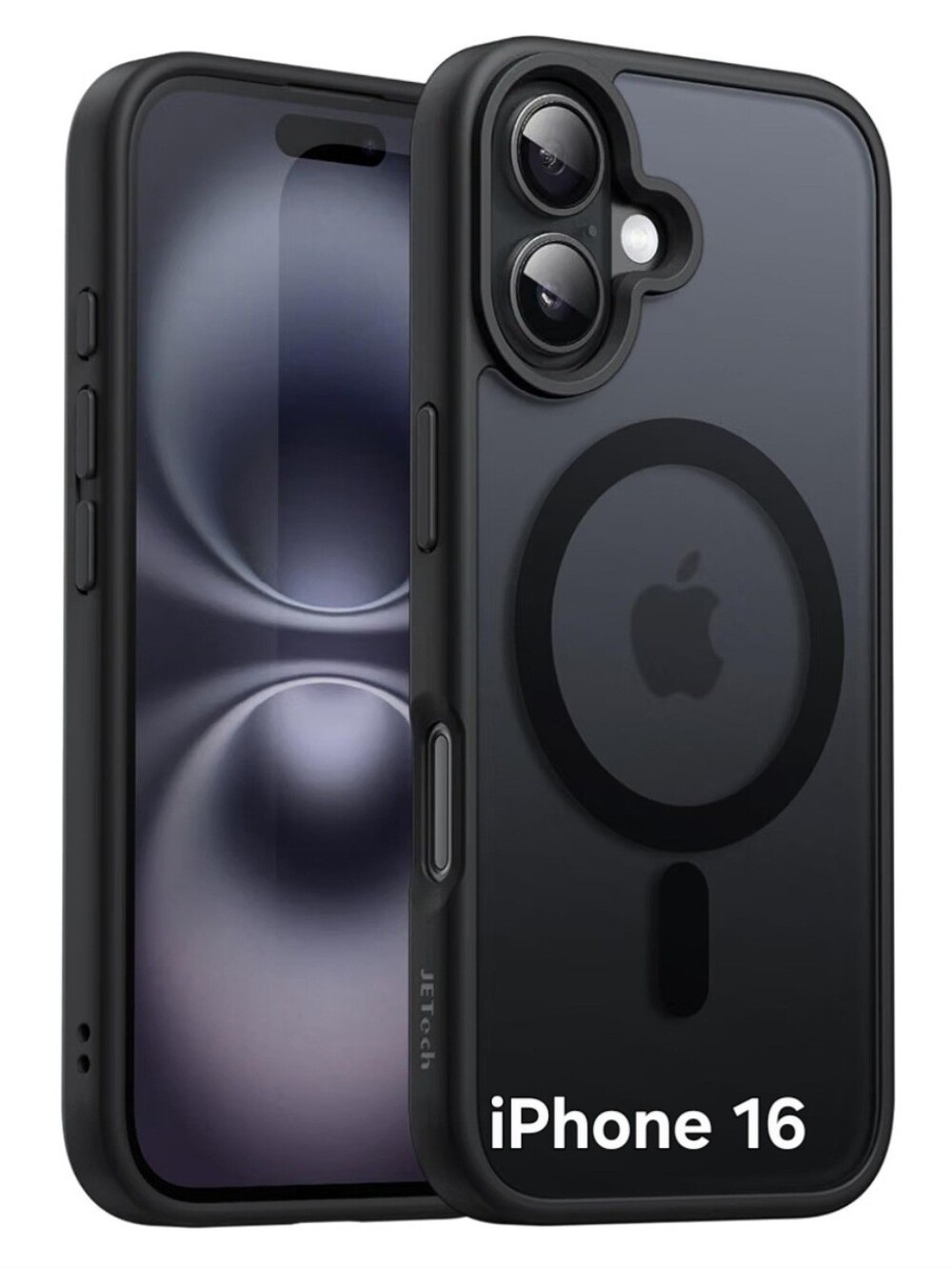 Jette Matte Black MagSafe-Compatible Slim Protective Case iPhone 16